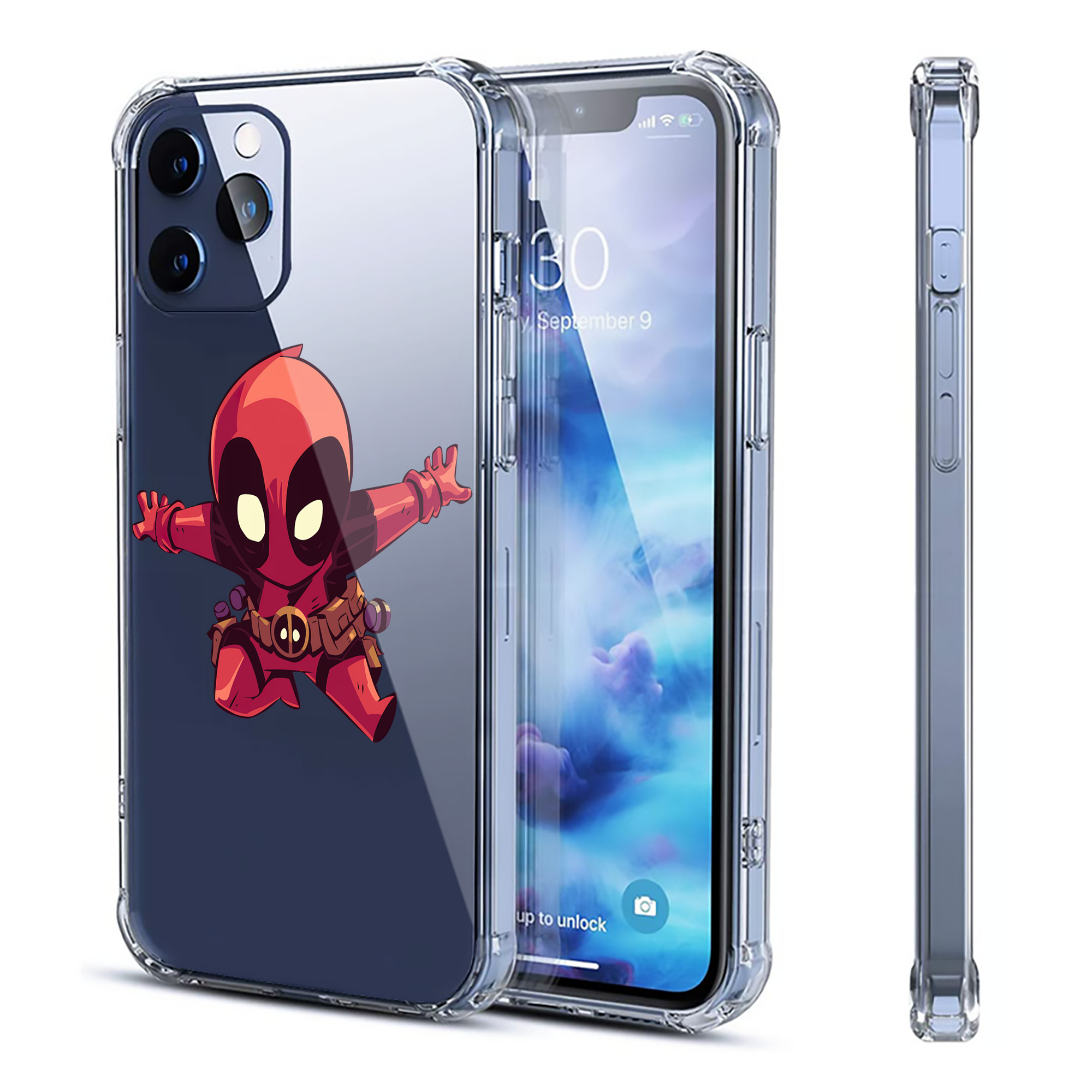 （画像用） Deadpool デッドプール 【iPhone 12シリーズ対応】透明スマホケース（クリアソフトケース）